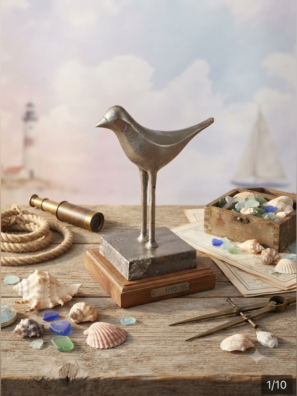 Vintage Project 62 Silver Bird Figurine Sculpture
